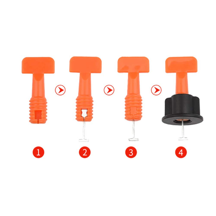 TOPWAY Fliesenausgleichssystem 200 Stück Packung Wiederverwendbare Fliesenausgleicher Abstandhalter