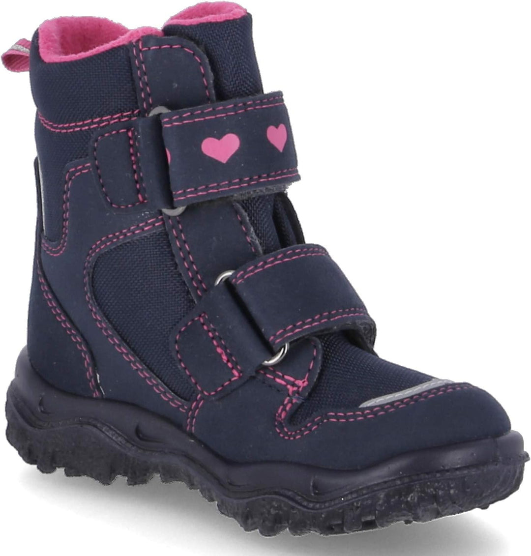 Superfit Baby-Mädchen Husky1 Warm Gefütterte Gore-tex Schneestiefel 20 EU Blau Rosa 8000, 20 EU Blau
