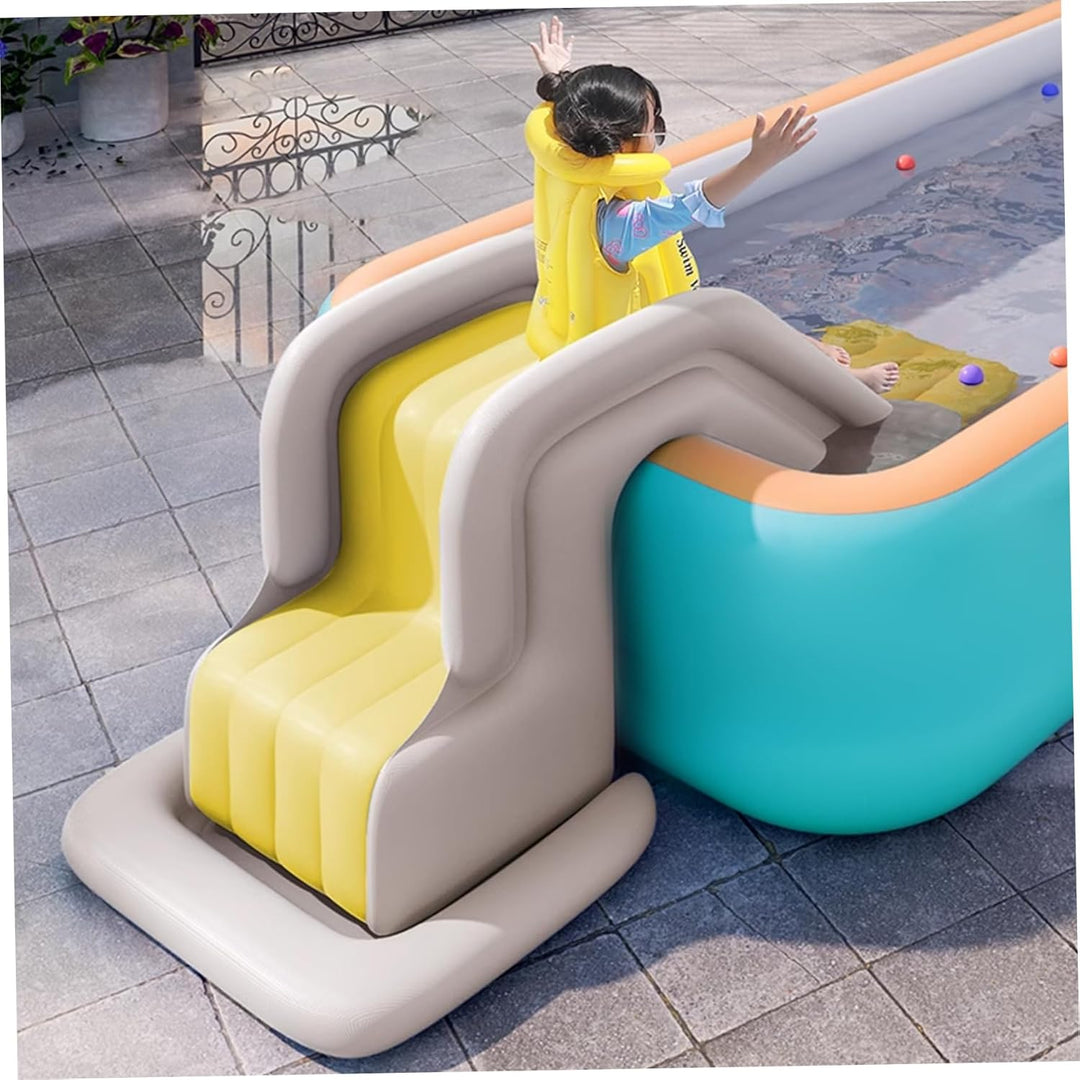 Poolrutsche, 78, 7 x 31, 5 x 33, 5 Zoll PVC PVC aufblasbare Wasserrutsche mit Luftpumpe für Aussen-,