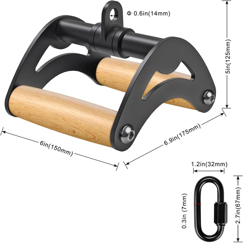 Kipika Robuster Doppel-D-Griff, ergonomischer D-Griff, Kabelbefestigung, V-Stang-Kabelbefestigung, R