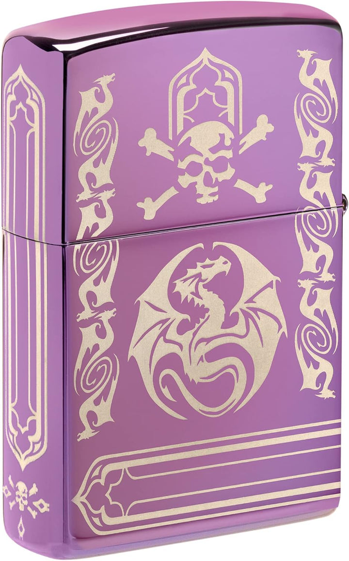Zippo Dragon Feuerzeuge Farbig High Polish Purple - Dragon, Farbig High Polish Purple - Dragon