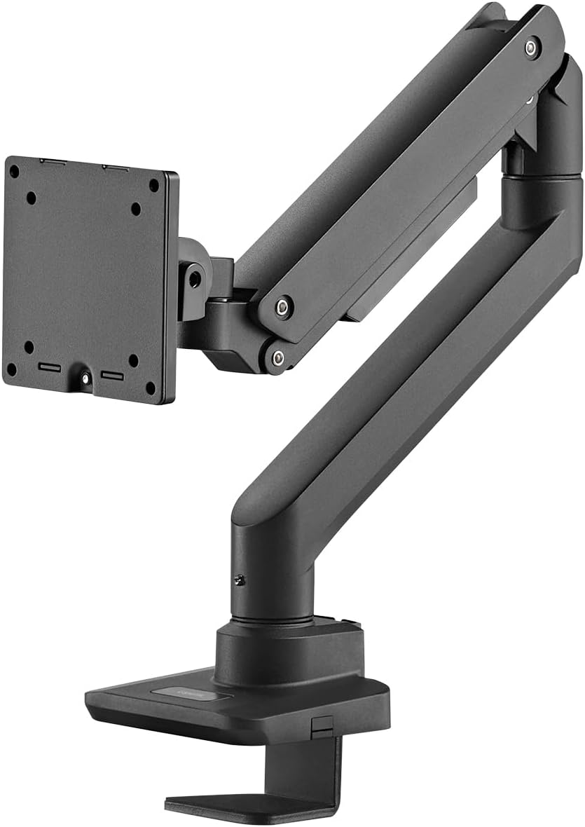 LogiLink Monitorhalterung für 17–49", mit Gasdruckfeder, geeignet für Flat & Curved Monitore, Alumin
