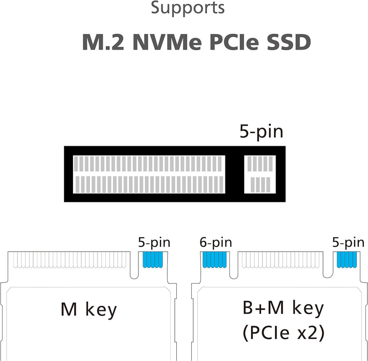 Akasa AK-ENU3M2-07 Boîtier de disques de stockage Enceinte ssd Aluminium M.2
