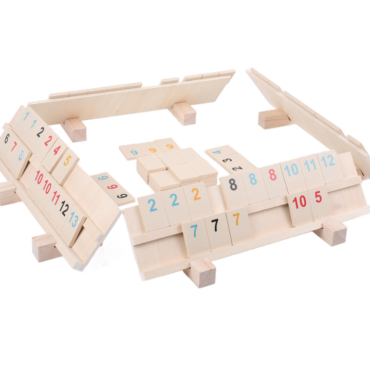 Okey Spiel, Rummikub Holz, Okay Spiel, Rummy Cup, VIP AHSAP Okey Takimi, Wooden Rummy Set with Melam