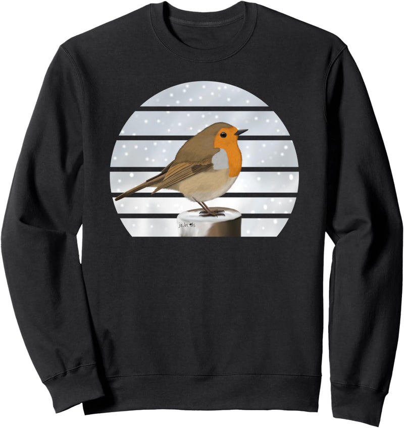 Rotkehlchen Vogel Winter Schnee Singvogel Vogelfreund Sweatshirt