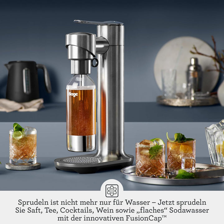 Sage - The InFizz Fusion Home Soda Maker - Für sprudelndes Wasser, Saft, Tee, Cocktails und alle spr