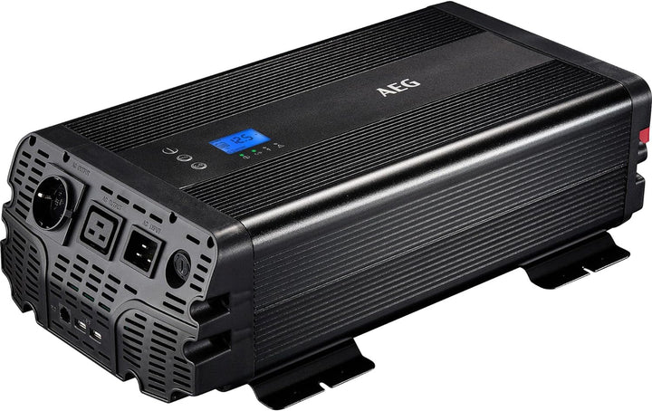 AEG Automotive Sinus-Spannungswandler 2000 W, 12 V DC auf 230 V AC, mit App-Steuerung, Netzvorrangsc