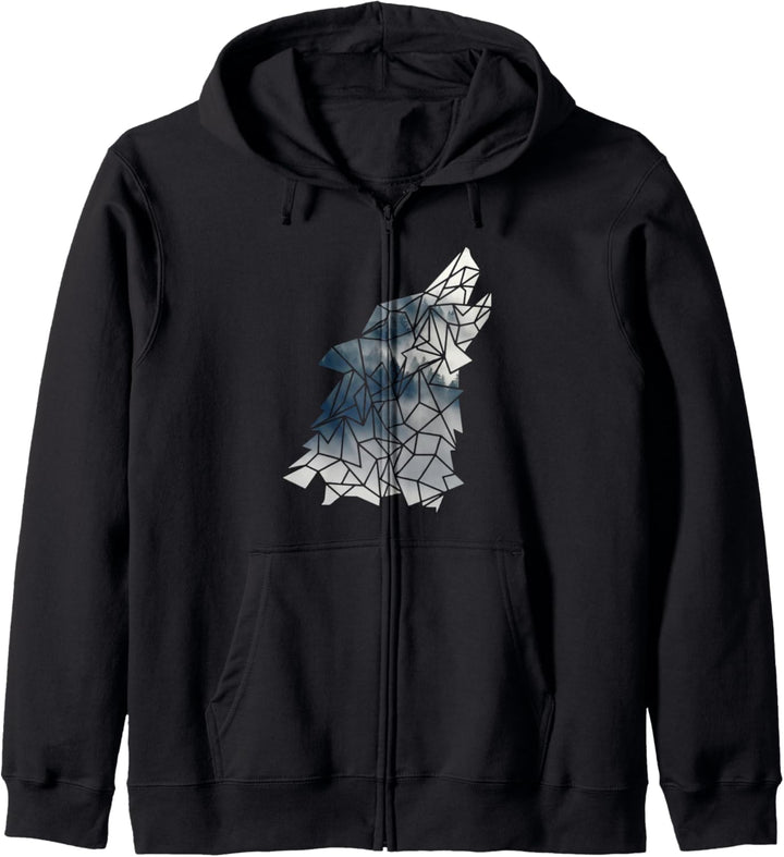Wolf Herren Silhouette Tiermotiv Umweltschutz Owo Germanen Kapuzenjacke