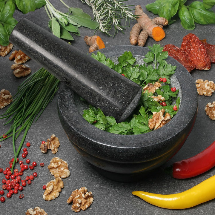 wenco 555876 Mörser, Steingut, grau
