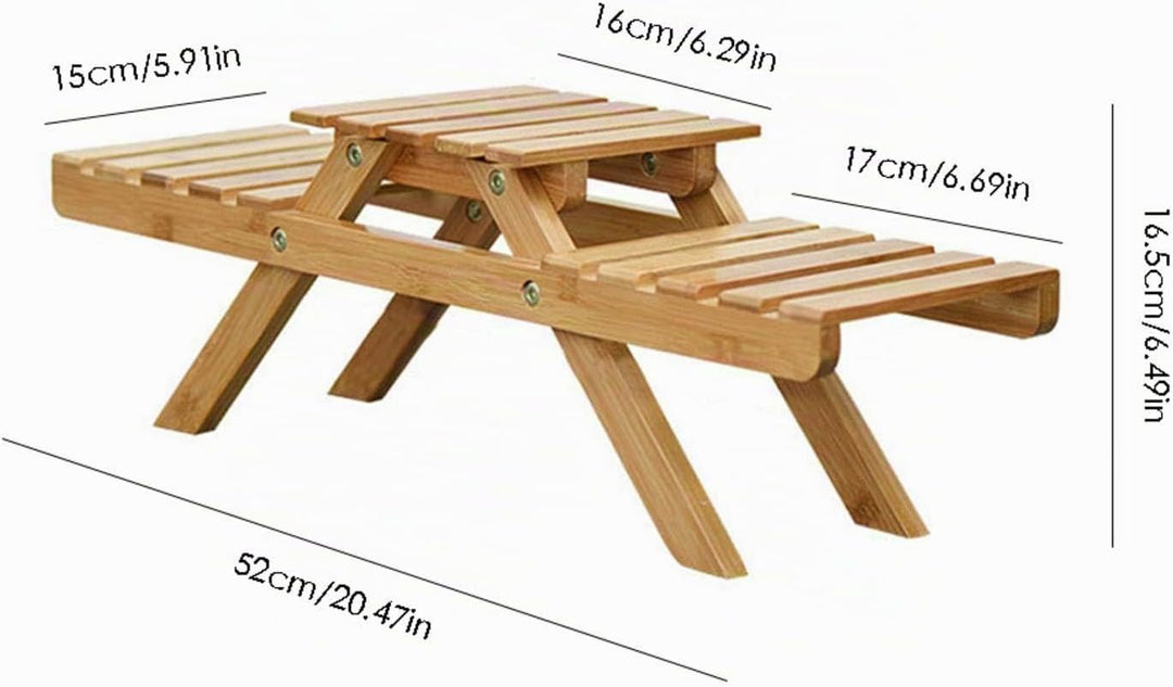 Pflanzenregal, Blumenregal Outdoor, Blumentreppe 2 Stufen Bambus, Blumenbank Pflanzentreppe Pflanzen