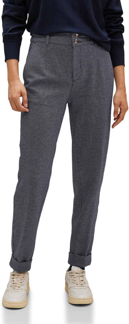 Street One Damen Chinohose Jacquard, 34W / 28L