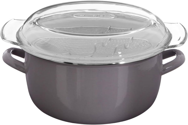 Premier Housewares 0102117 Fritteuse, Glas, Metall, 5 liters, grau, H16 x W33 x D27cm Grau Fritteuse