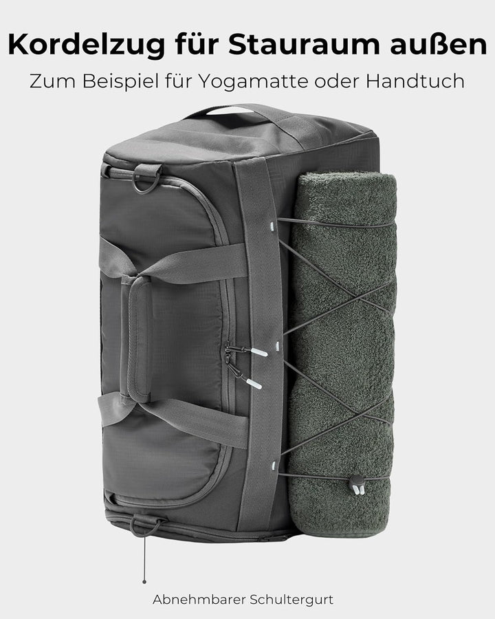 Johnny Urban Sporttasche Herren & Damen Grau - Shawn - 2 in 1 Tasche mit Rucksackfunktion für Reise