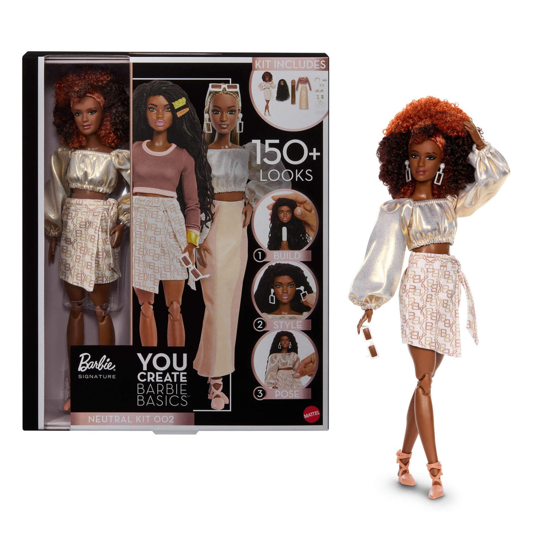 Barbie Basics You Create Neutral Kit 002 mit individuell gestaltbarer Modepuppe und Mode in universe