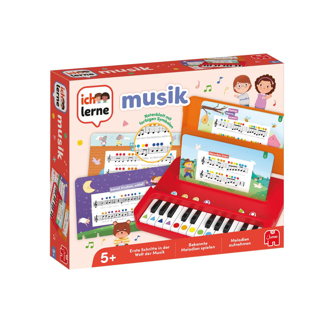 Jumbo Ich lerne Musik - Musik-Lernspiele für Kinder - Noten Lernen und Melodien aufnehmen - Inkl. 12