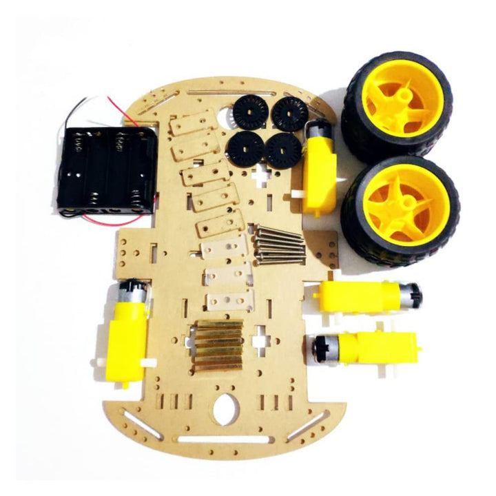 Fasizi Smart Motor Roboter Auto Batteriekasten Chassis Kit Speed Encoder für Arduino – Vier Runden