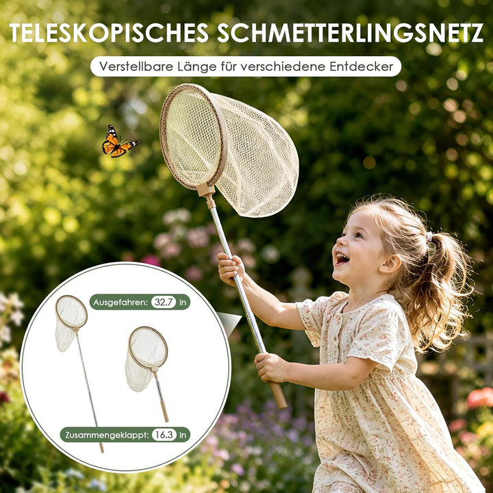 Dreamon Kinder Abenteuer Entdecker Bug Set, mit Schmetterlingsfangnetz