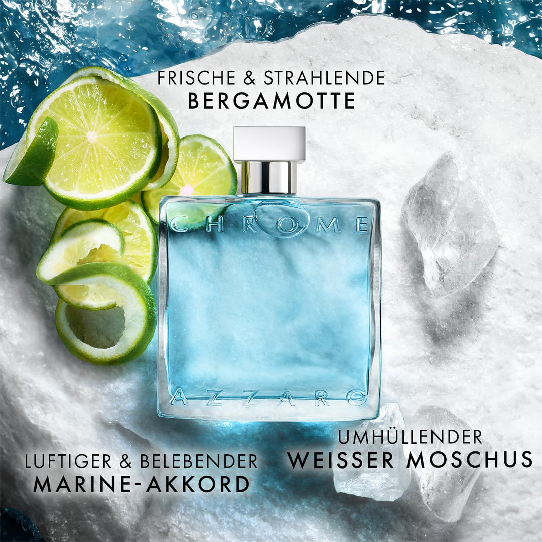 Azzaro Chrome Parfüm für Herren | Eau de Toilette Spray | Langanhaltend | Zitrisch-holziger Männer D