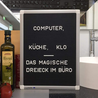 Legamaster PREMIUM Rillentafel 40x30cm - hochwertiges Letterboard - schwarze Tafeloberfläche mit Gum