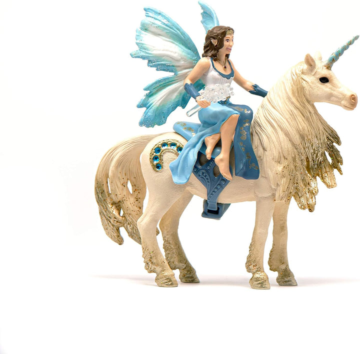 Schleich 42508 Eyela Riding on Golden Unicorn Bayala, 16 x 19 x 25.5 cm Standardverpackung, Standard