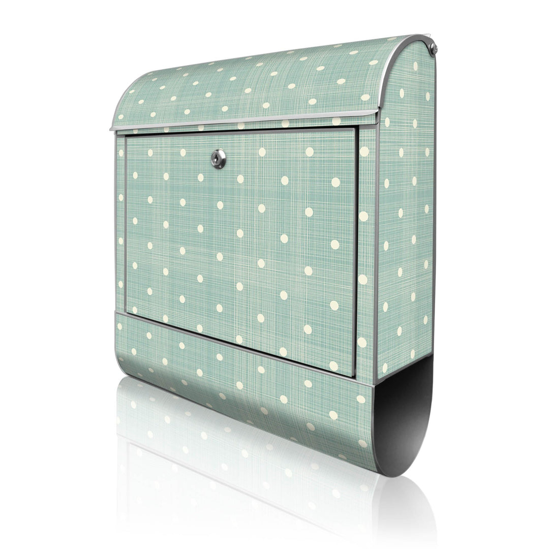 banjado Design Briefkasten personalisiert 38,5x46,5x13cm &amp; 2 Schlüssel - Briefkasten Stahl Weiss Zei