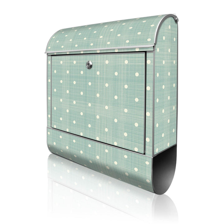 banjado Design Briefkasten personalisiert 38,5x46,5x13cm &amp; 2 Schlüssel - Briefkasten Stahl Weiss Zei