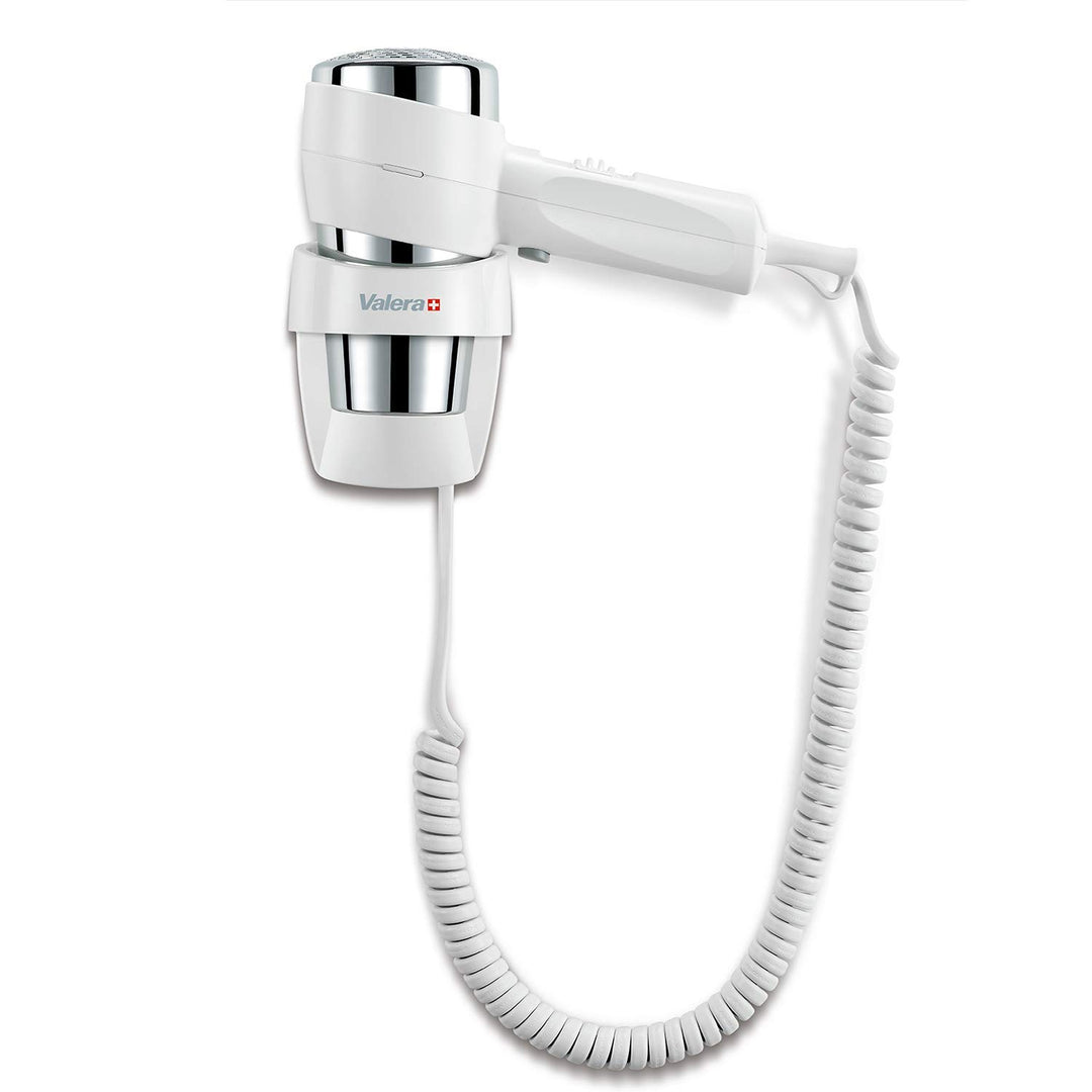 Valera Action Super Plus 1200 Haartrockner mit Wandhalterung, 1200 Watt, Farbe Weiss/Chrom White, Wh