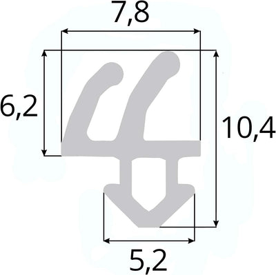 DQ-PP Fensterdichtung | Schwarz | 50 Meter | S-1388 Rehau | PVC Fenster | Gummidichtug Dichtung Dich