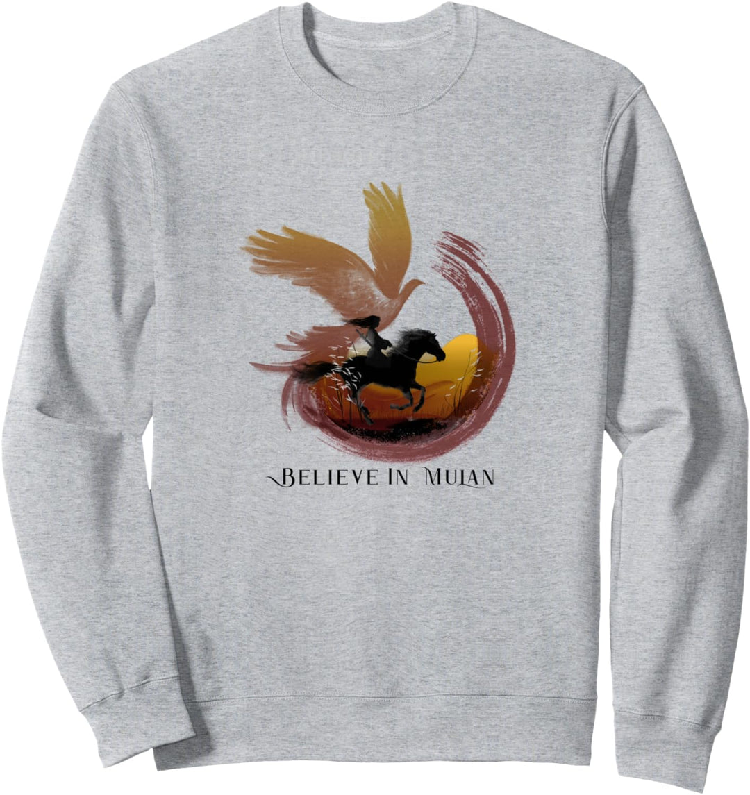 Mulan Live Action Believe In Mulan Water Color Collage Sweatshirt