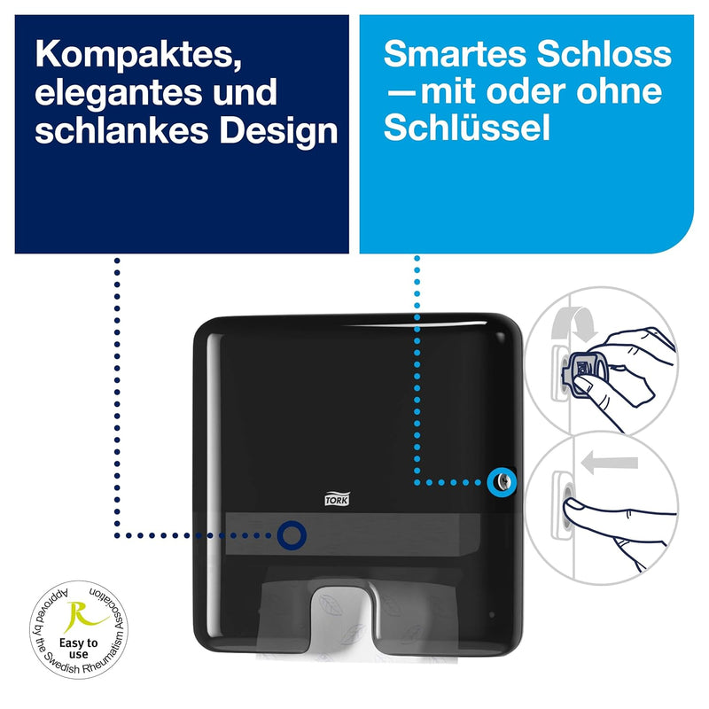 Tork Xpress Mini Spender für Multifold Papierhandtücher 552108, Elevation Design - Kompakter H2 Hand