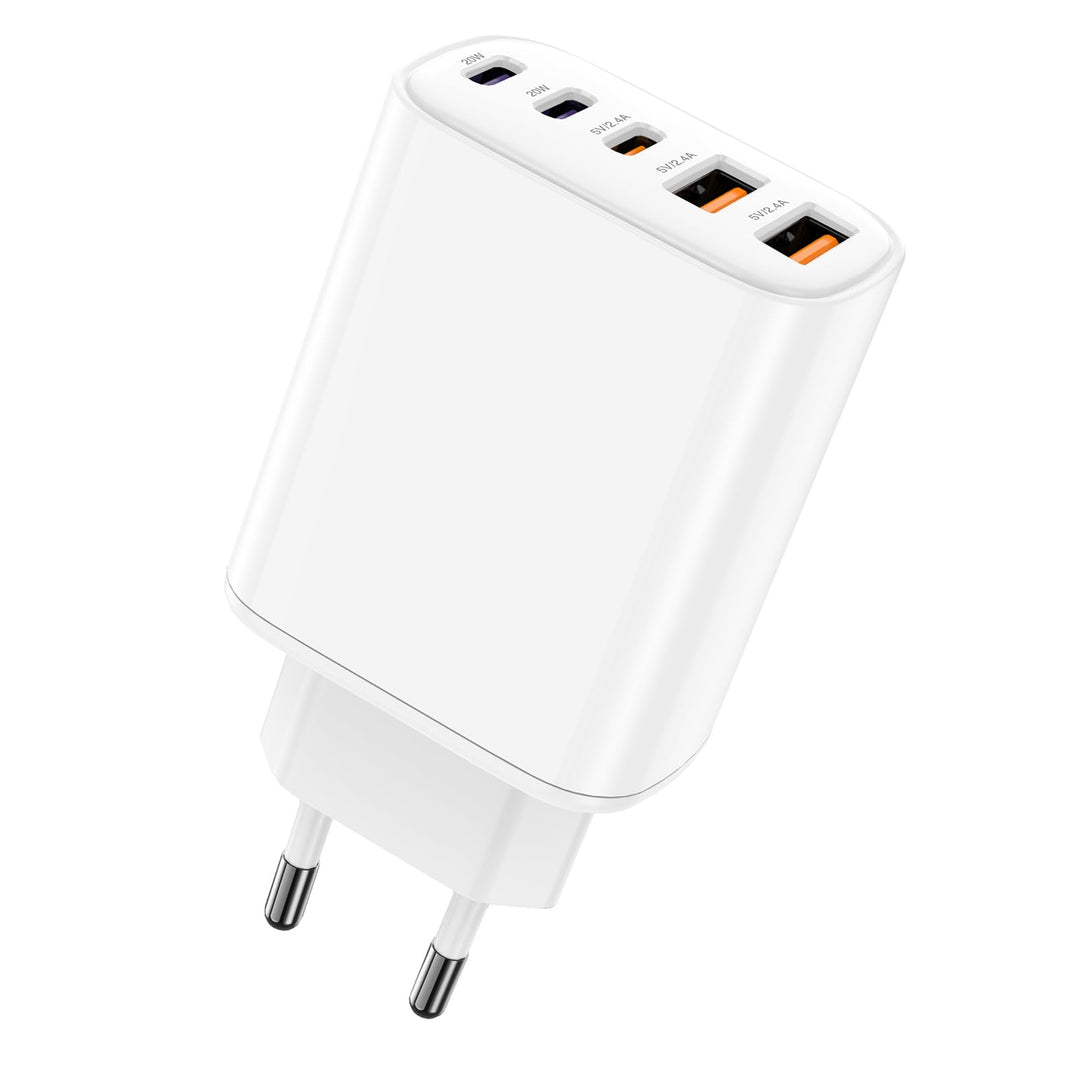 Schnellladegerät 5Port USB-C und USB-A, USB C Ladegerät Power Adapter, Schnellladeblock Fast Charger