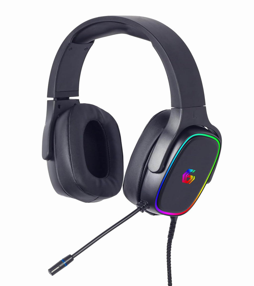 Gembird GMB Gaming USB 7.1 Surround Sound Headset mit RGB-Beleuchtung - Flexibles Mikrofon, Rauschun