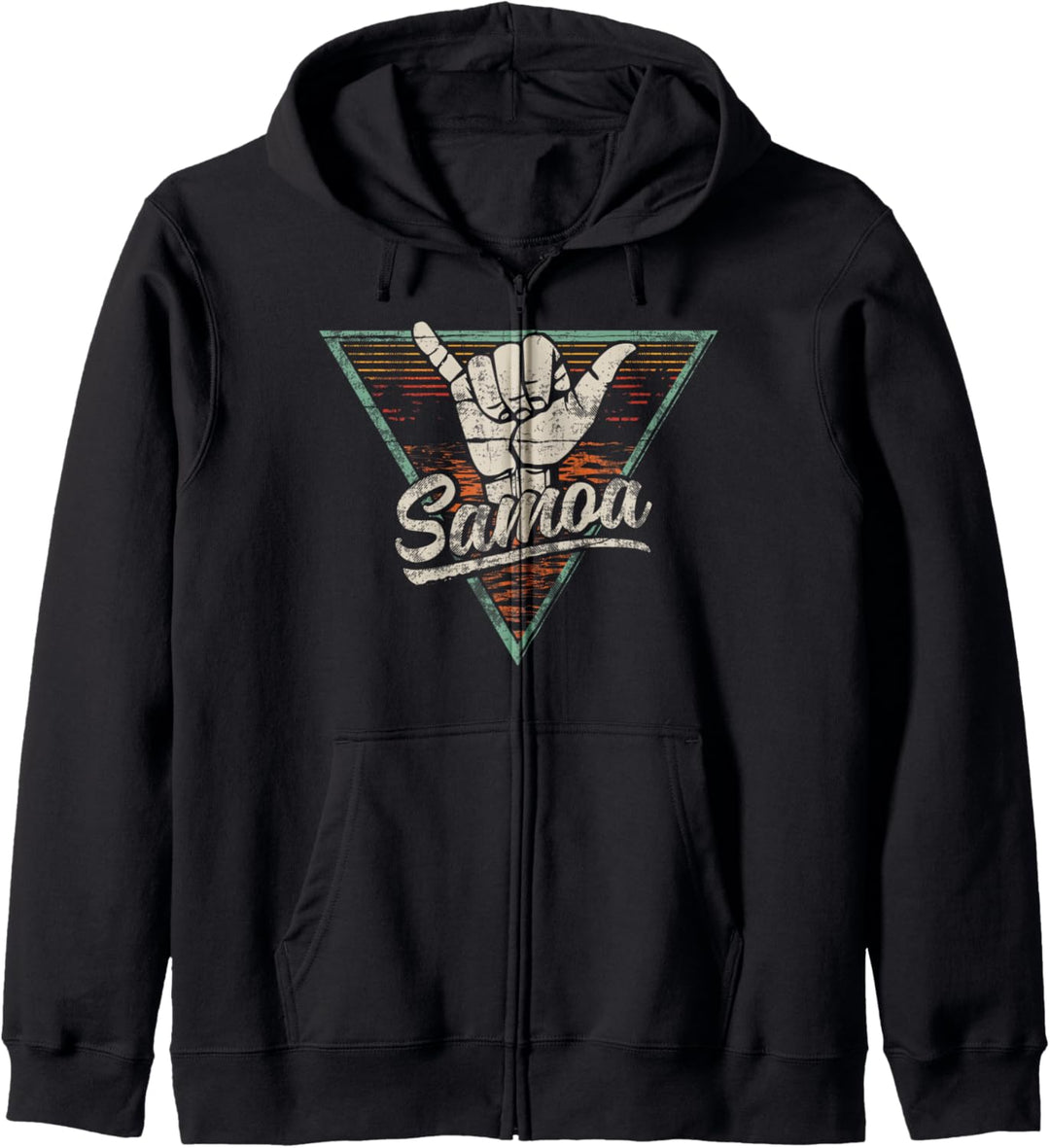 Retro Vintage Shaka Samoa T-Shirt Samoan Shirt Kapuzenjacke