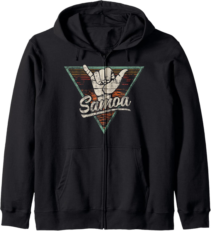 Retro Vintage Shaka Samoa T-Shirt Samoan Shirt Kapuzenjacke