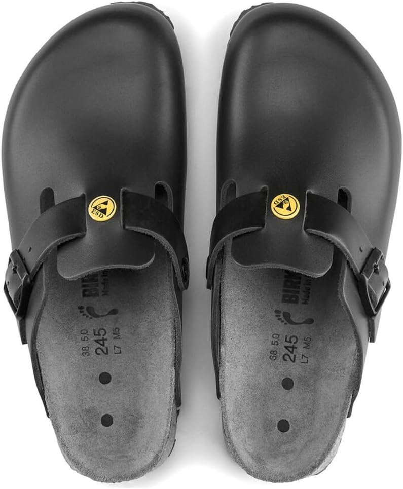BIRKENSTOCK Herren Clogs Boston ESD, Schwarz