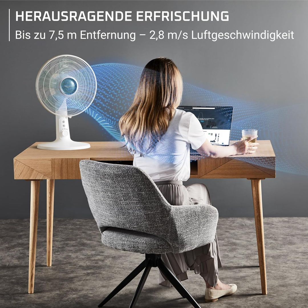 Rowenta Tischenventilator Turbo Silence Extreme, herausragende Erfrischung, Luftstrom von 43 m³/min.