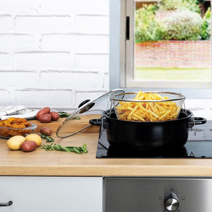 Arcuisine GANTE deep-fryer mit Korb und Glas Deckel [Anweisungen möglicherweise nicht in Englisch]