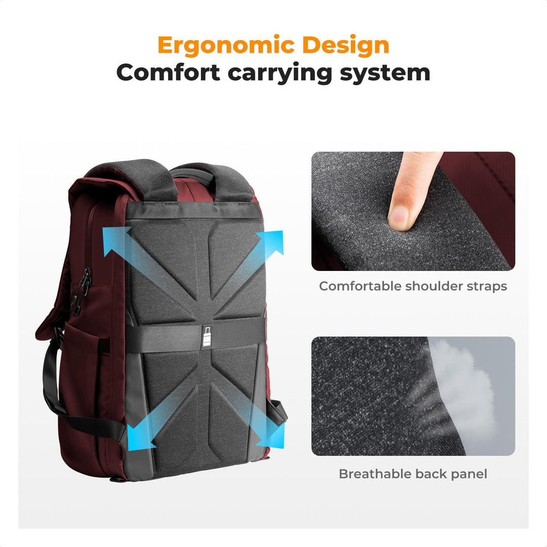K&F CONCEPT Kamerarucksäcke 20L, Grosse Camera Backpack 15,6 Zoll Laptopfach, Spritzwassergeschutzt