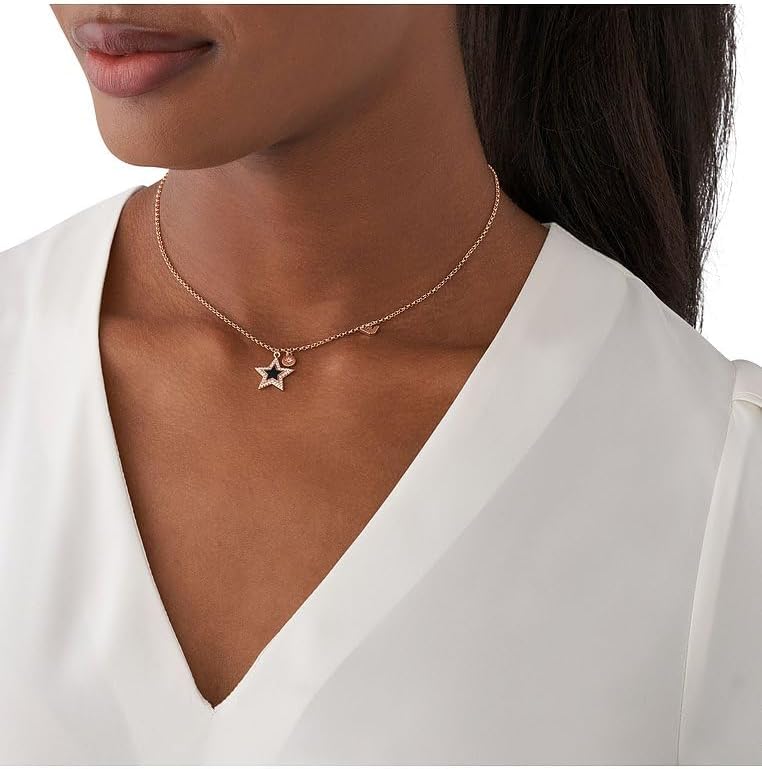 EMPORIO ARMANI Halskette Für Frauen Sentimental, Länge: 350+70mm, Sterngrösse: 13X14mm Rose Gold Mes