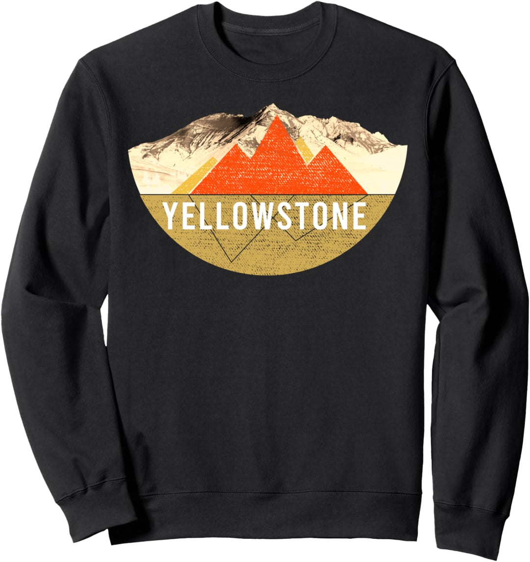 Weinlese-USA-Bergwandern - Yellowstone-Nationalpark Sweatshirt