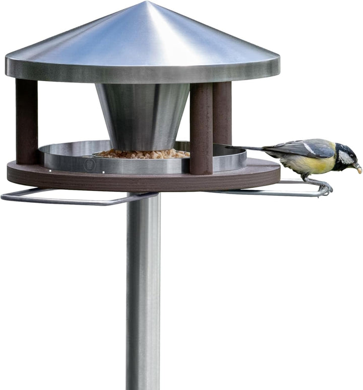 LicusDesign Lech Vogelhaus mit Ständer wetterfest Vogelfutterhaus mit Ständer Vogelhäuschen mit Stän