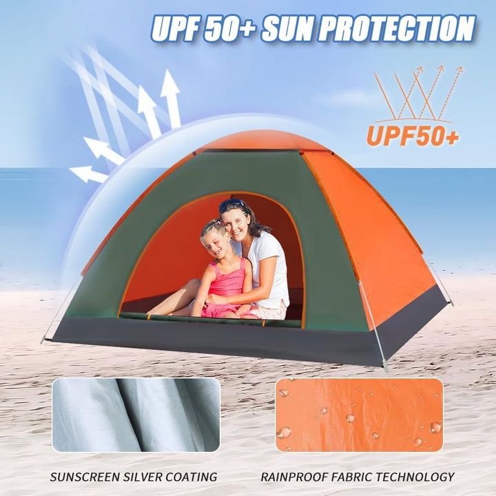Meleg Otthon Pop Up Zelt 2 Personen, Automatik Strandmuschel UV Schutz,2Mx1.5M Tragbare wasserdichte