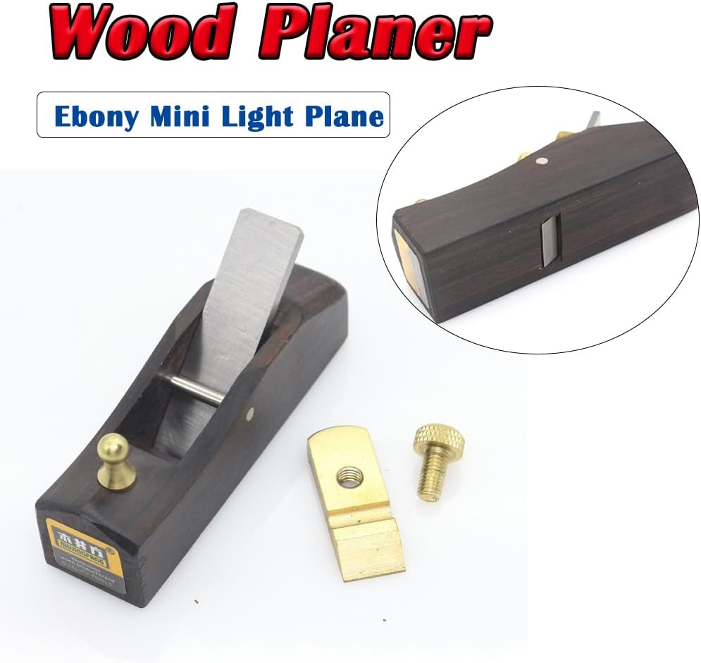 Mini-Lichthobel-Set aus Ebenholz, DIY-Handhobel, Blockhobel, Holzarbeiten, Werkzeuge für Schreiner,