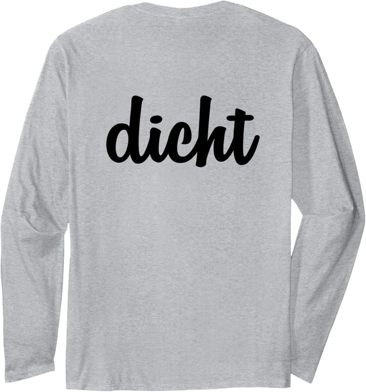 Hacke Dicht, Hacke mit dem Dicht auf der Rückseite Langarmshirt