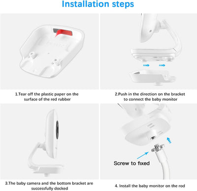 TIUIHU babyphone Halterung für HelloBaby Babyphone HB50, Baby Monitor Clip-Halterung für HelloBaby B