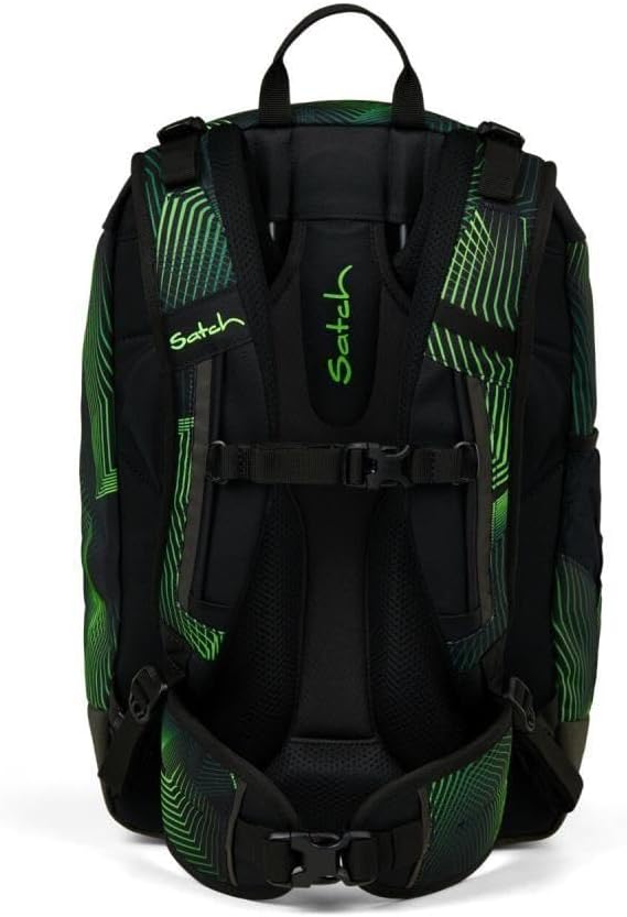 Satch Air Schulrucksack Set 3tlg. inkl. Schlamperbox und Sportbeutel Seismic Green, Seismic Green