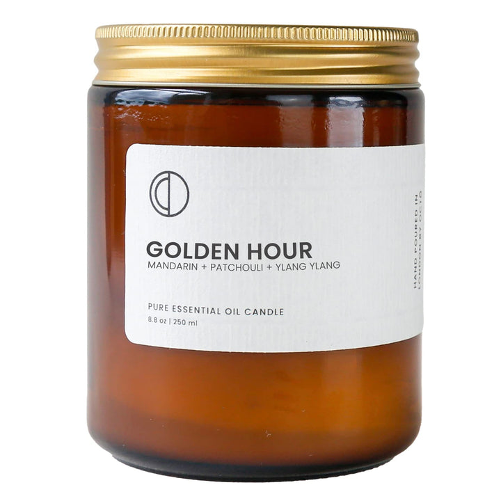 OCTŌ Golden Hour Mandarine + Patschuli | Duftkerze Mit ätherischen Ölen und Sojawachs, 250 ml Mandar