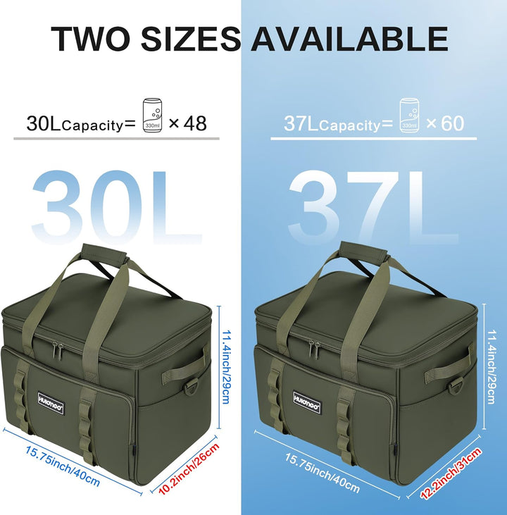 Hulongo Kühltasche Gross Lunchtasche Faltbar Thermotasche Wasserdicht Picknicktasche Isoliertasche C