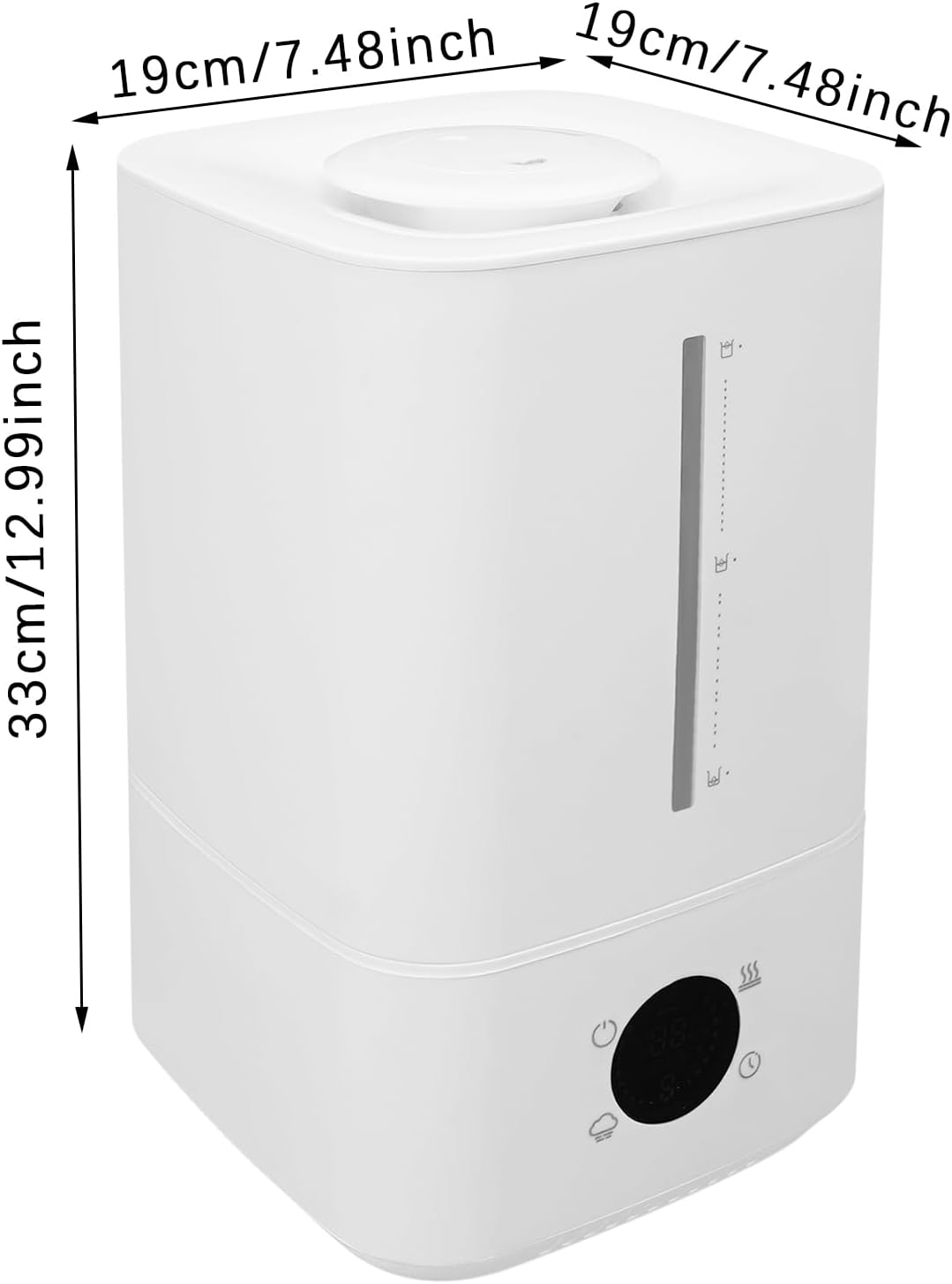 Top-Fill Luftbefeuchter 6L, Humidifier mit 360°Drehbare Düse, Spülmaschinenfest Vernebler, Schlafmod