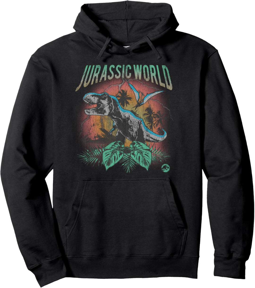 Jurassic World T-Rex Blitzporträt Pullover Hoodie